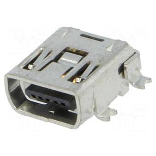 Socket | USB C mini | SMT | PIN: 5 | horizontal