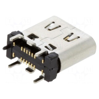 Socket | USB C | on PCBs | SMT | PIN: 16 | vertical | USB 3.1 | 5A | reel