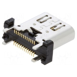 Socket | USB C | on PCBs | SMT | PIN: 24 | vertical | USB 3.1 | 5A | reel