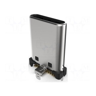 Plug | USB C | SMT | PIN: 24 | vertical | top board mount | USB 3.2 | 5A