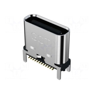 Socket | USB C | SMT | PIN: 24 | vertical | top board mount | USB 3.2 | 5A