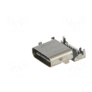 Socket | USB C | SMT,THT | angled | USB 3.1