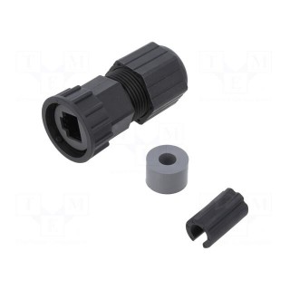 Case RJ45 | plastic | 5÷0.65mm | IP67 | for cable | straight | size D