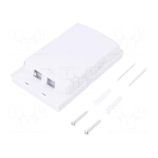 Case | white | surface-mounted | Mat: plastic | Number of ports: 2