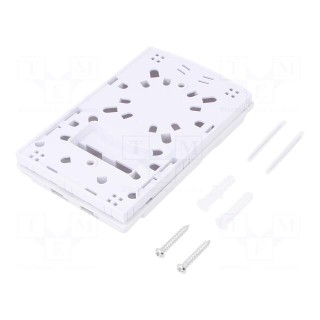 Case | white | surface-mounted | Mat: plastic | Number of ports: 2