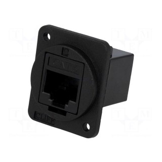 Coupler | FT | Cat: 6 | Layout: 8p8c | RJ45 socket,both sides | 19x24mm