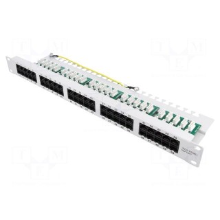 Patch panel | RJ45 | RACK | grey | Number of ports: 50 | 19" | Height: 1U