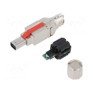 Plug | Mini I/O Type 2 (U) | PIN: 4 | Cat: 5e | shielded | Layout: 8p4c