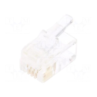 Plug | RJ11 | PIN: 4 | Layout: 4p4c | IDC,crimped | for cable