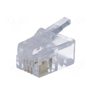 Plug | RJ11 | PIN: 4 | Layout: 4p4c | IDC,crimped | for cable
