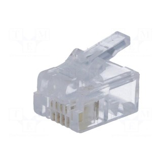 Plug | RJ12 | PIN: 4 | Layout: 6p4c | IDC,crimped | for cable