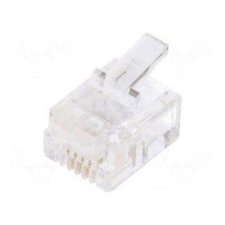 Plug | RJ12 | PIN: 4 | Layout: 6p4c | IDC,crimped | for cable