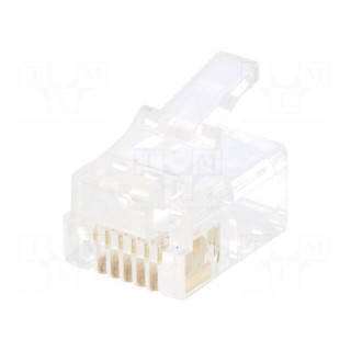 Plug | RJ12 | PIN: 6 | Layout: 6p6c | IDC,crimped | for cable