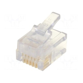 Plug | RJ12 | PIN: 6 | Layout: 6p6c | IDC,crimped | for cable