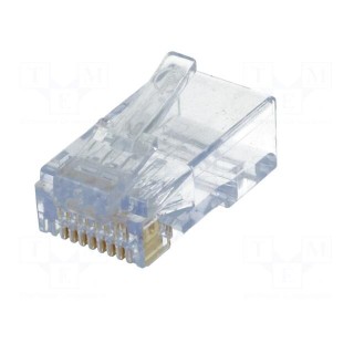 Plug | RJ45 | 44915 | PIN: 8 | Cat: 6 | with conductor guide | gold-plated