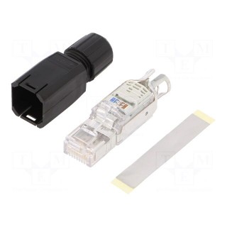 Plug | RJ45 | PIN: 8 | Cat: 5 | gold-plated | Layout: 8p8c | 26AWG÷23AWG