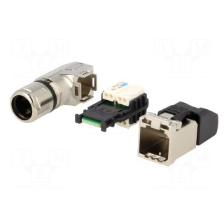 Plug | RJ45 | PIN: 8 | Cat: 5 | shielded | Layout: 8p8c | 5.5÷10mm | IDC