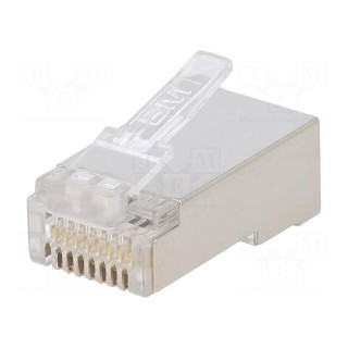 Plug | RJ45 | PIN: 8 | Cat: 5e | shielded | Layout: 8p8c | for cable