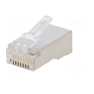 Plug | RJ45 | PIN: 8 | Cat: 5e | shielded | Layout: 8p8c | for cable