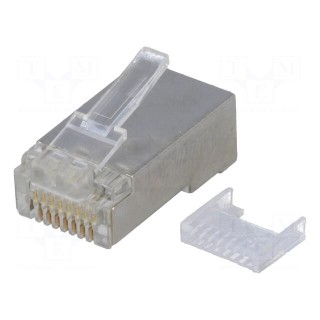 Plug | RJ45 | PIN: 8 | Cat: 5e | shielded,with conductor guide