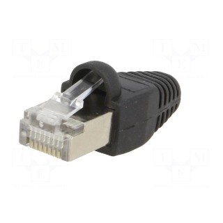 Plug | RJ45 | PIN: 8 | Cat: 5e | shielded,with protection | gold-plated