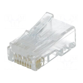 Plug | RJ45 | PIN: 8 | Cat: 6 | Layout: 8p8c | IDC,crimped | for cable