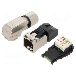 Plug | RJ45 | PIN: 8 | Cat: 6a | shielded | Layout: 8p8c | 5.5÷10mm | IDC