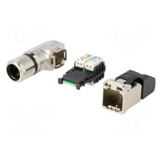 Plug | RJ45 | PIN: 8 | Cat: 6a | shielded | Layout: 8p8c | 5.5÷10mm | IDC