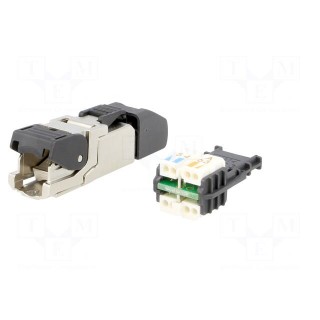 Plug | RJ45 | PIN: 8 | Cat: 6a | shielded | Layout: 8p8c | 5÷9mm | for cable