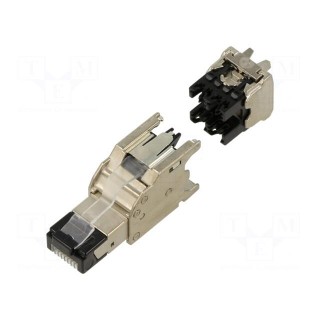Plug | RJ45 | PIN: 8 | Cat: 6a | shielded | Layout: 8p8c | Øcable: 5.8÷9mm