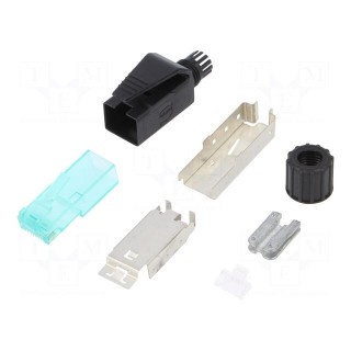 Plug | RJ45 | PIN: 8 | Cat: 6a | shielded | Layout: 8p8c | Øcable: 6.1÷6.9mm