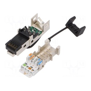 Plug | RJ45 | PIN: 8 | Cat: 6a,Class EA | shielded | gold-plated | IP20