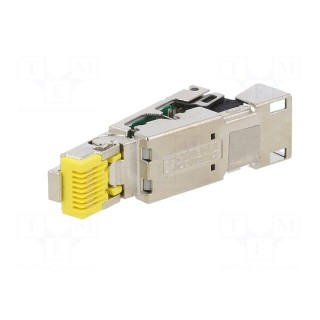 Plug | RJ45 | PIN: 8 | gold-plated | Layout: 8p8c | for cable | IDC