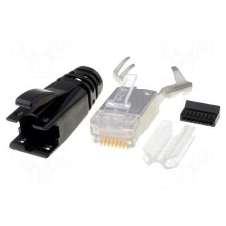 Plug | RJ45 | PIN: 8 | shielded | Layout: 8p8c | IDC,crimped | for cable