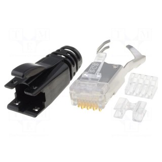 Plug | RJ45 | PIN: 8 | shielded | Layout: 8p8c | IDC,crimped | for cable