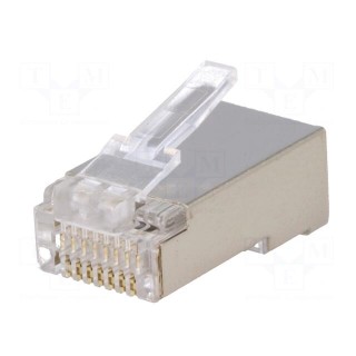 Plug | RJ45 | PIN: 8 | shielded | Layout: 8p8c | IDC,crimped | for cable