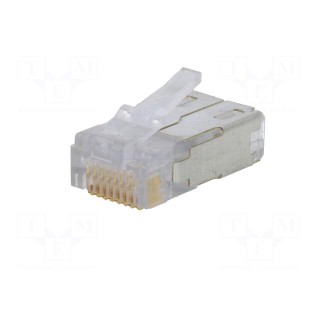 Plug | RJ45 | PIN: 8 | shielded | Layout: 8p8c | IDC,crimped | for cable