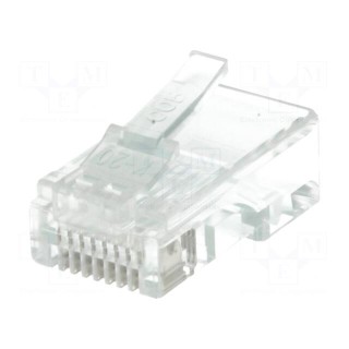 Plug | RJ45 | PIN: 8 | unshielded | gold-plated | Layout: 8p8c | 26AWG