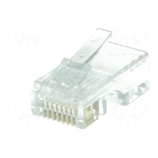Plug | RJ45 | PIN: 8 | unshielded | gold-plated | Layout: 8p8c | 26AWG | IDC