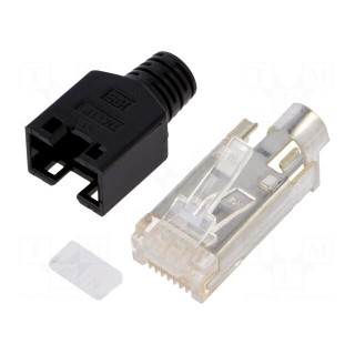 Plug | RJ45 | TM11P | PIN: 8 | Cat: 3 | shielded,with protection | 5mm