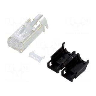 Plug | RJ45 | TM21P | PIN: 8 | Cat: 5e | shielded,with protection | 6.6mm