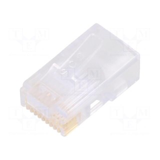 Plug | RJ50 | PIN: 10 | Layout: 10p10c | for cable | IDC | straight