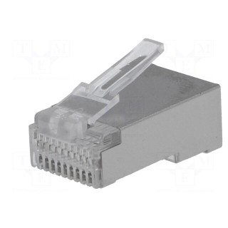 Plug | RJ50 | PIN: 10 | shielded | gold-plated | Layout: 10p10c | IDC