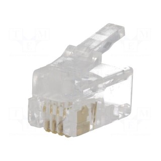 Plug | RJ9 | PIN: 4 | Layout: 4p4c | IDC,crimped | for cable