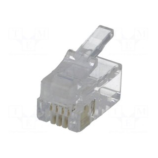 Plug | RJ9 | PIN: 4 | Layout: 4p4c | IDC,crimped | for cable