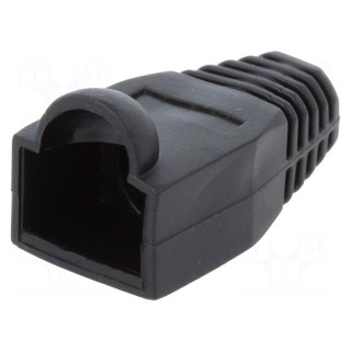 RJ45 plug boot | 6.5mm | Colour: black
