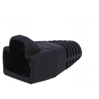 RJ45 plug boot | 6mm | Colour: black