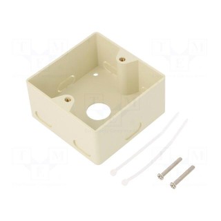 Socket | case | white | surface-mounted