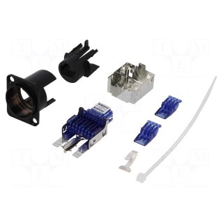 Socket | coupler | etherCON | PIN: 8 | Cat: 6 | shielded | gold-plated