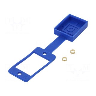 Socket gasket with dust cap | SLIM | flat | blue | 29mm